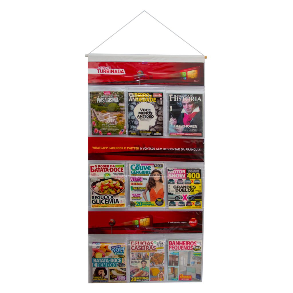 Banner Expositor de Revistas e Livros para Pontos de Venda Seriana